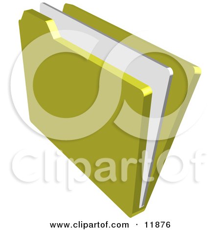 File Folder With a Document Clipart Illustration by AtStockIllustration