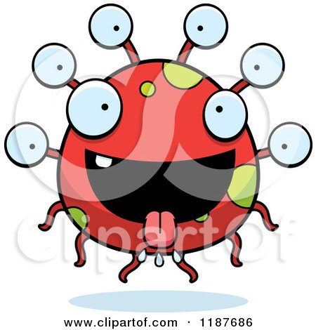 Cartoon of a Hungry Eyeball Monster - Royalty Free Vector Clipart by Cory Thoman