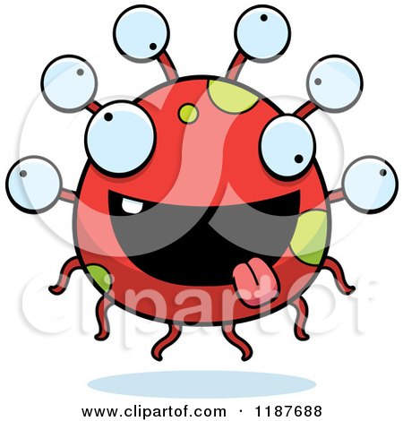 Cartoon of a Crazy Eyeball Monster - Royalty Free Vector Clipart by Cory Thoman