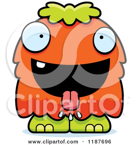 Cartoon of a Hungry Furry Monster - Royalty Free Vector Clipart by Cory Thoman