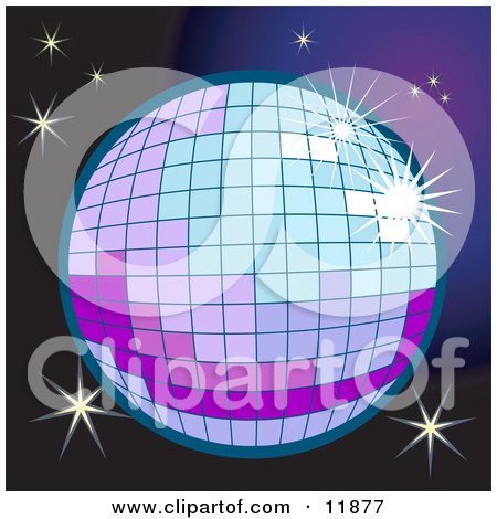 Sparkling Disco Ball Clipart Illustration by AtStockIllustration