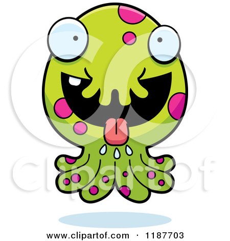 Cartoon of a Hungry Tentacled Monster - Royalty Free Vector Clipart by Cory Thoman