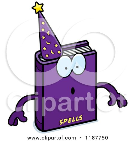 Cartoon of a Surprised Magic Spell Book Mascot - Royalty Free Vector Clipart by Cory Thoman