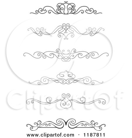 Clipart of Vintage Swirl Borders - Royalty Free Vector Illustration by Vector Tradition SM