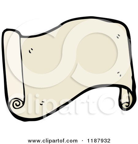 Cartoon of a Paper Scroll - Royalty Free Vector Illustration by lineartestpilot