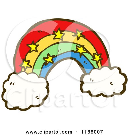 Cartoon of a Rainbow - Royalty Free Vector Illustration by lineartestpilot