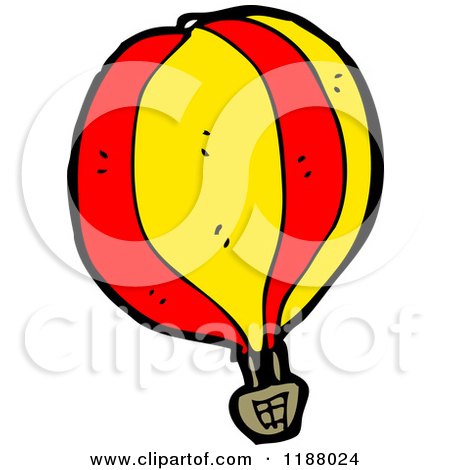 Cartoon of a Hot Air Balloon - Royalty Free Vector Illustration by lineartestpilot