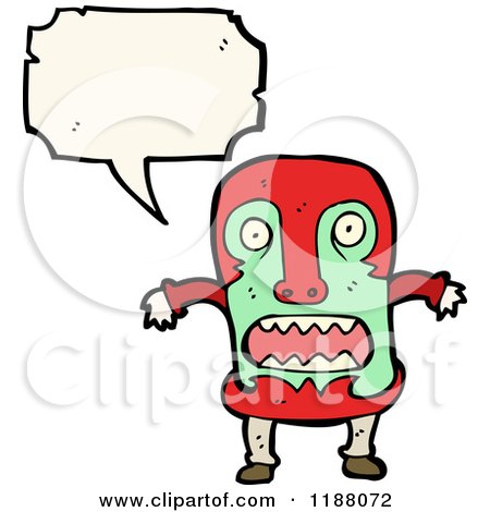 Cartoon of a Witch Doctor Speaking - Royalty Free Vector Illustration by lineartestpilot