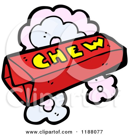 Cartoon of a Pack of Chewing Gum - Royalty Free Vector Illustration by lineartestpilot