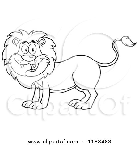 Royalty-Free (RF) Smiling Lion Clipart, Illustrations, Vector Graphics #1