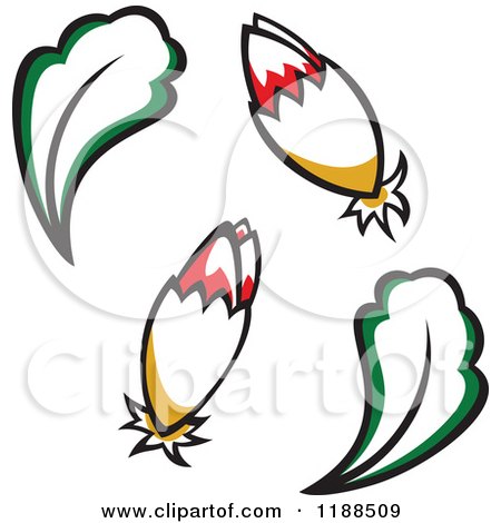 Clipart of Green Leaves and Flower Buds - Royalty Free Vector Illustration by Cherie Reve