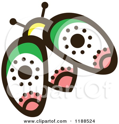 Clipart of a Floral Beetle - Royalty Free Vector Illustration by Cherie Reve