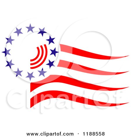Clipart of an American Stars and Stripes Flag - Royalty Free Vector Illustration by Vector Tradition SM
