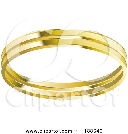 Clipart of a Gold Wedding Band - Royalty Free Vector Illustration by Lal Perera