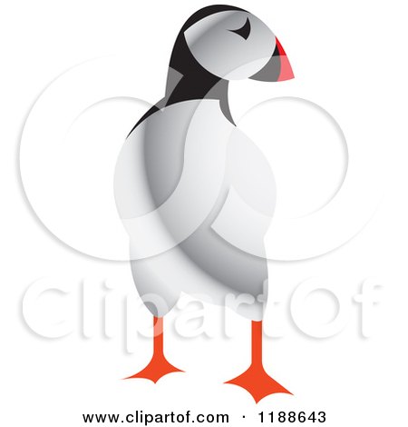Clipart of a Puffin Bird - Royalty Free Vector Illustration by Lal Perera