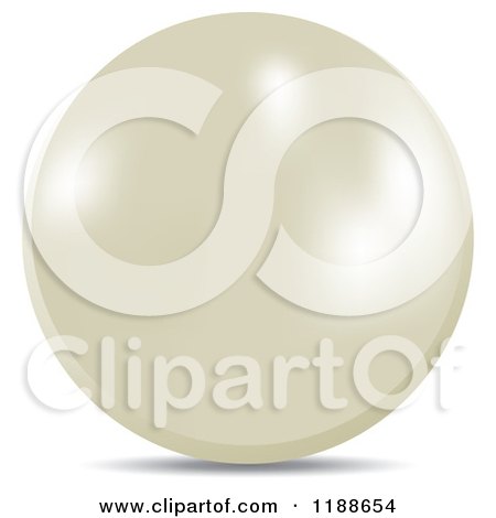 Clipart of a Shiny White Pearl - Royalty Free Vector Illustration by Lal Perera