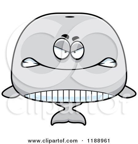 Cartoon of a Mad Whale Mascot - Royalty Free Vector Clipart by Cory Thoman