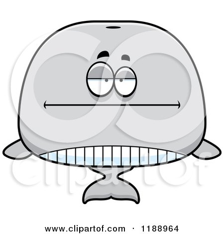 Cartoon of a Bored Whale Mascot - Royalty Free Vector Clipart by Cory Thoman