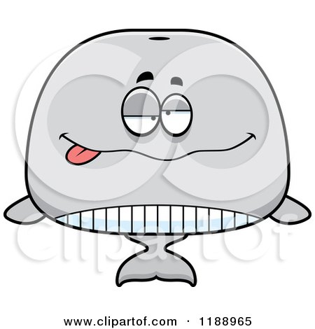 Cartoon of a Drunk Whale Mascot - Royalty Free Vector Clipart by Cory Thoman