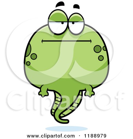 Cartoon of a Bored Tadpole Mascot - Royalty Free Vector Clipart by Cory Thoman