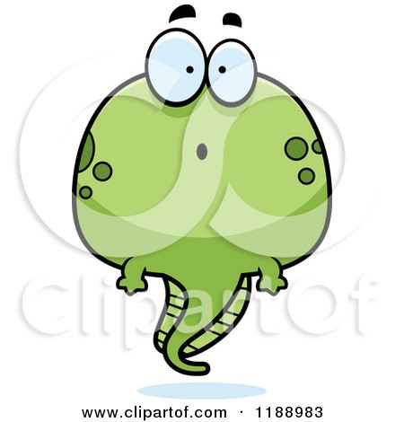 Cartoon of a Surprised Tadpole Mascot - Royalty Free Vector Clipart by Cory Thoman