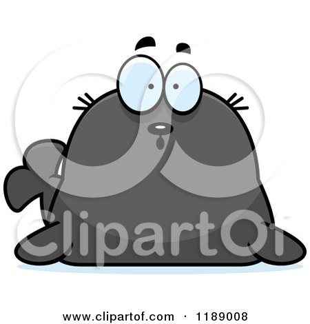 Cartoon of a Surprised Seal - Royalty Free Vector Clipart by Cory Thoman