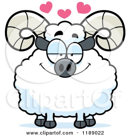 Cartoon of a Loving Ram Mascot - Royalty Free Vector Clipart by Cory Thoman