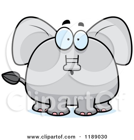 Cartoon of a Surprised Elephant Mascot - Royalty Free Vector Clipart by Cory Thoman