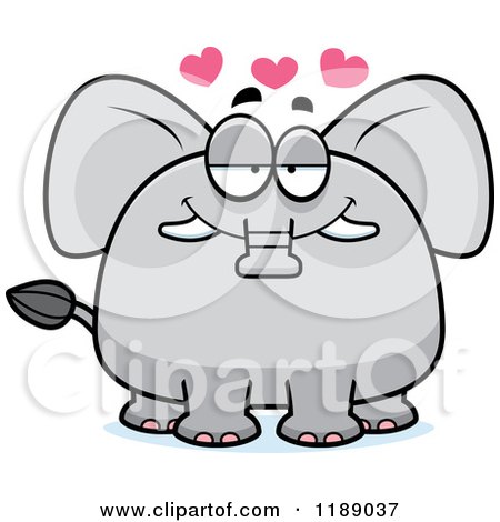 Cartoon of a Loving Elephant Mascot - Royalty Free Vector Clipart by Cory Thoman