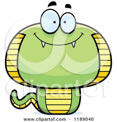 Cartoon of a Happy Cobra Snake Mascot - Royalty Free Vector Clipart by Cory Thoman