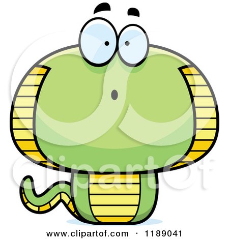 Cartoon of a Surprised Cobra Snake Mascot - Royalty Free Vector Clipart by Cory Thoman