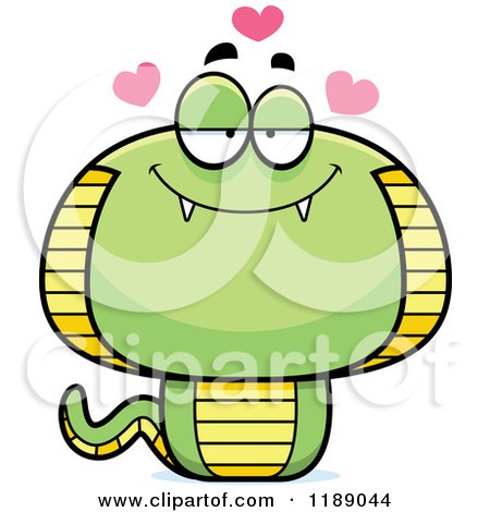 Cartoon of a Loving Cobra Snake Mascot - Royalty Free Vector Clipart by Cory Thoman
