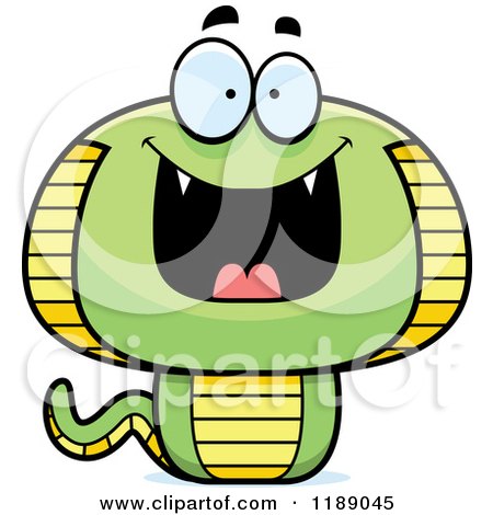 Cartoon of a Grinning Cobra Snake Mascot - Royalty Free Vector Clipart by Cory Thoman