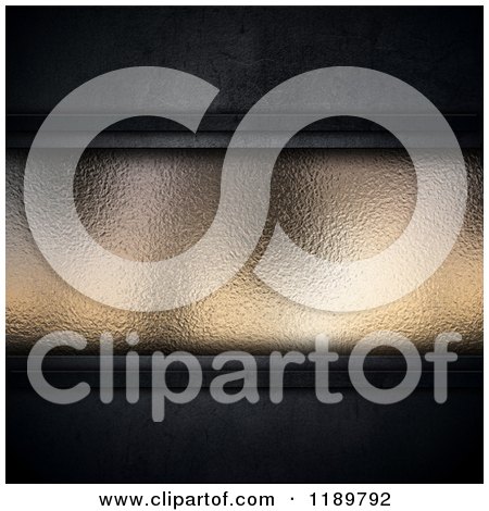 Clipart of a 3d Dark Concrete Background and Textured Metal - Royalty Free CGI Illustration by KJ Pargeter