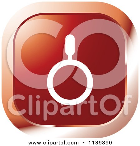 Clipart of a Red Magnify Icon - Royalty Free Vector Illustration by Lal Perera