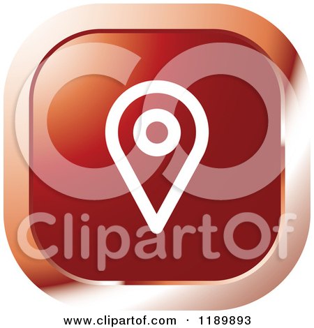 Clipart of a Red Location Pin Icon - Royalty Free Vector Illustration by Lal Perera