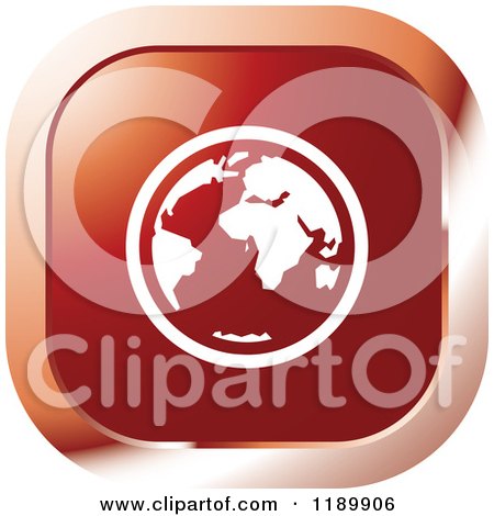 Clipart of a Red Globe Icon - Royalty Free Vector Illustration by Lal Perera