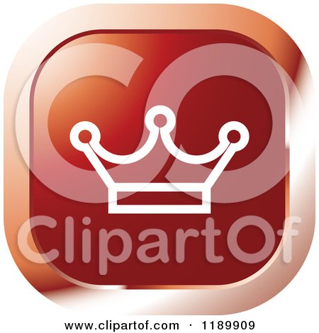 Clipart of a Red Crown Icon - Royalty Free Vector Illustration by Lal Perera