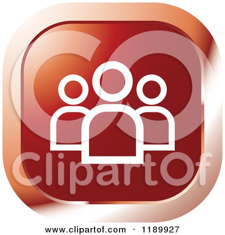 Clipart of a Red People User Icon - Royalty Free Vector Illustration by Lal Perera