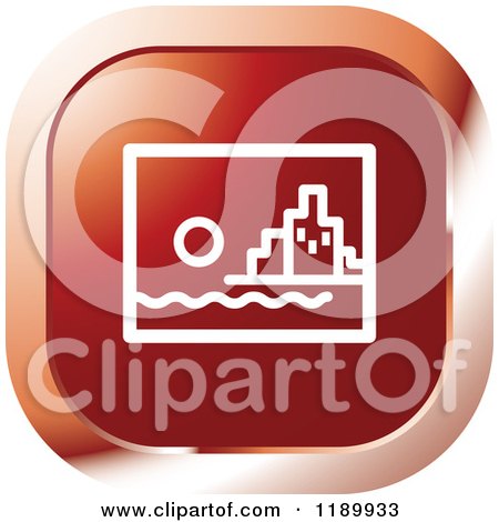 Clipart of a Red City Icon - Royalty Free Vector Illustration by Lal Perera