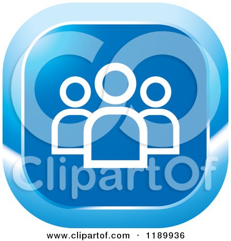 Clipart of a Blue People User Icon - Royalty Free Vector Illustration by Lal Perera