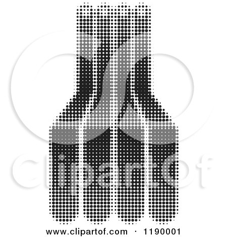 Clipart of a Black Halftone Dots in Rows - Royalty Free Vector Illustration by Andrei Marincas