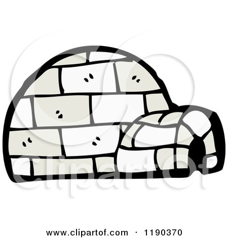 Cartoon of an Igloo - Royalty Free Vector Illustration by lineartestpilot