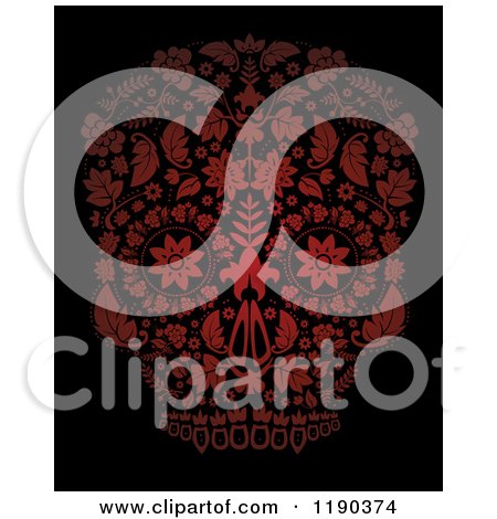 Clip Art of a Day of the Dead Skull - Royalty Free Vector Illustration by lineartestpilot