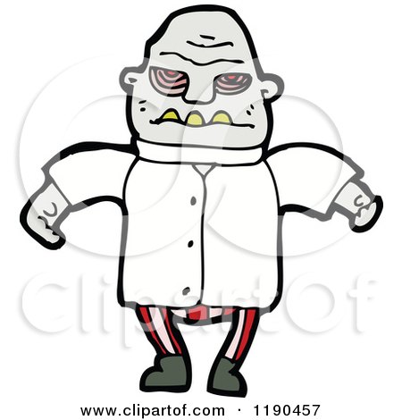 Cartoon of an Evil Doctor - Royalty Free Vector Illustration by lineartestpilot