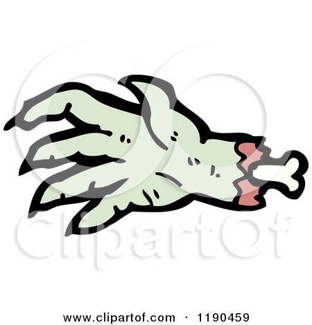 Cartoon of a Severed Monster Claw - Royalty Free Vector Illustration by lineartestpilot