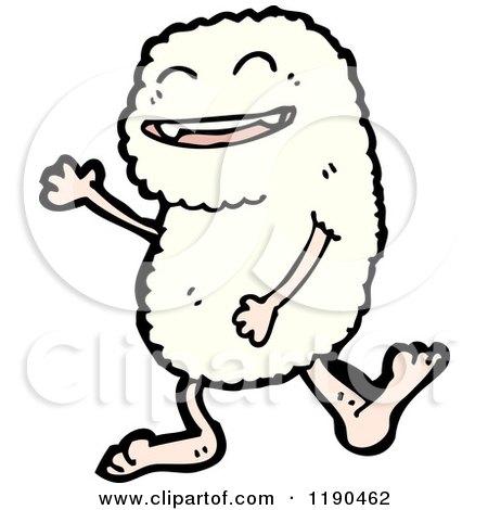 Cartoon of a Fluffy Cloud Character - Royalty Free Vector Illustration by lineartestpilot