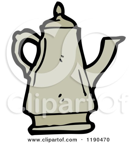 Cartoon of a Coffee Pot - Royalty Free Vector Illustration by lineartestpilot