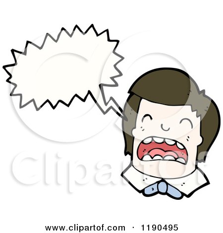 Cartoon of a Boy Crying - Royalty Free Vector Illustration by lineartestpilot