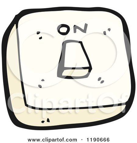 Cartoon of an Electrical Switch - Royalty Free Vector Illustration by lineartestpilot